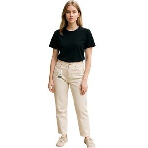 Daily Blue by Adriano Goldschmied Hype Classic Cropped Jean in Bone size 24 NWT